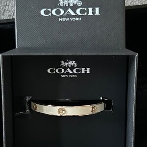 Coach Gold-Tone Bangle with Floral Accents  NWT STILL IN STORES